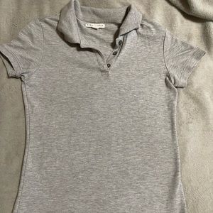 Aeropostale gray collared shirt. Very comfortable and on the longer side.